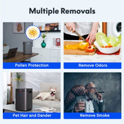 Y2-G FlowLite Air Purifier 34W, H13 HEPA  Carbon 3-in-1 Filter, 210 Sq Ft Room Coverage, Ultra Quiet Operation